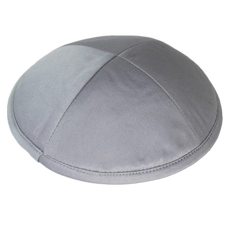 Grey Deluxe Satin Kippah | Kippahs | Judaica