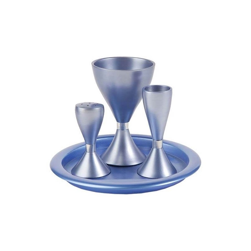 Blue Anodized Havdalah Set | Havdalah Sets & Spice Boxes | Judaica