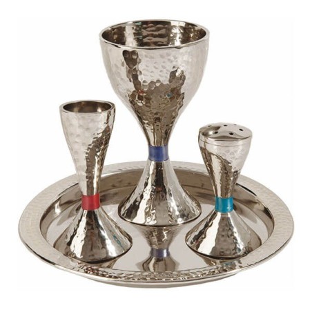 Silver Hammered Nickel Havdalah Set | Havdalah Sets & Spice Boxes | Ju