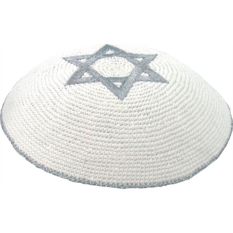 Star of David Knitted Kippah | Kippahs | Judaica