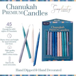 Deluxe Chanukah Candles - Simplicity Colors | Hanukkah | Judaica