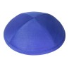 Royal Blue Raw Silk Kippah | Kippahs | Judaica