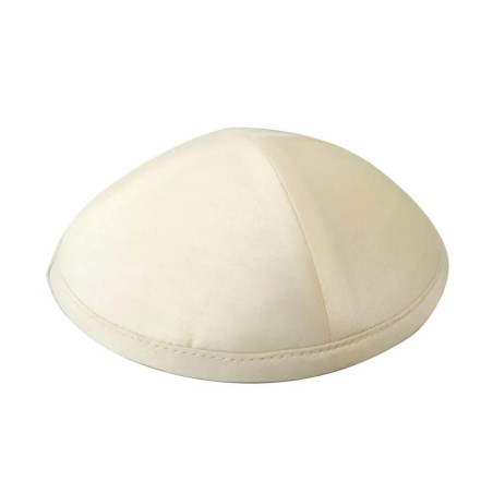 Ivory Raw Silk Kippah | Kippahs | Judaica