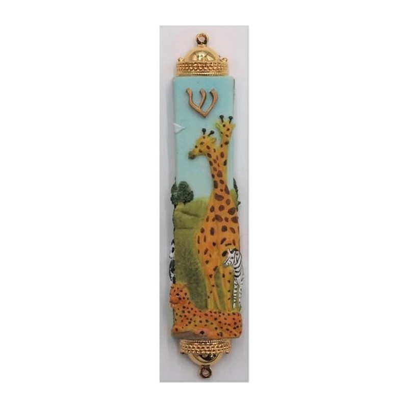 Giraffe Mezuzah Case | Mezuzahs | Judaica