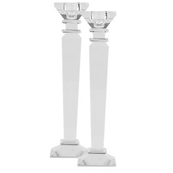 Crystal Candlesticks 12" | Candle Holders | Judaica