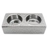 Double Tealight Holder Hammered Design | Candle Holders | Judaica