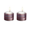 Discs Candle Holders - Maroon | Candle Holders | Judaica
