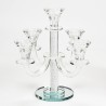 Crystal Candelabra 5 Branch White Filling 10" | Candle Holders | Judai
