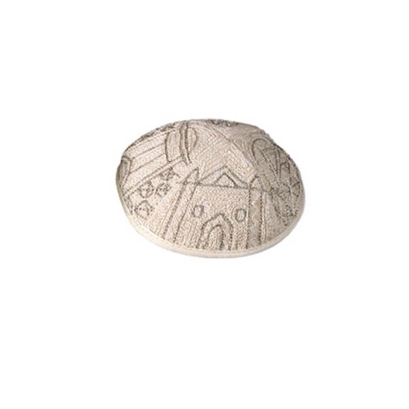 Hand Embroidered Jerusalem Tallit - 21" X 77" | Tallit/Tallis | Judaic