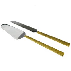 Set of 2 Cake Servers with Gold Handles | Home Goods | Judaica