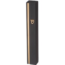 Concrete Polymer Mezuzah Case 20 Cm - Black Color | Mezuzahs | Judaica
