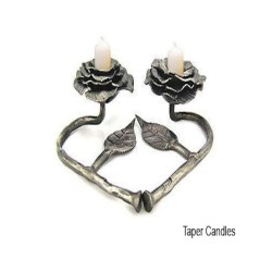 Heart Rose Candlesticks made from Rockets by Yaron | Candle Holders |