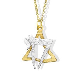 Chai Star Necklace made from Rockets and Iron Dome | Jewelry | Judaica