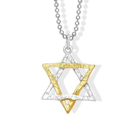 Golden Star 'Collision' Necklace made from Rockets | Jewelry | Judaica