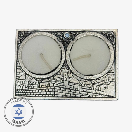 Jerusalem Inspired Travel Shabbat Candles by Israe | Candle Holders |