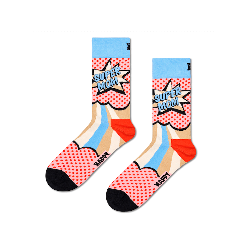 Happy Socks Adult Super Mom Sock | Apparel | Judaica