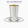 David Cup And Plate Set Silver-Plated | Kiddush Cups | Judaica
