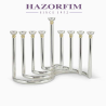 Circular Menorah Silver-Plated | Hanukkah | Judaica