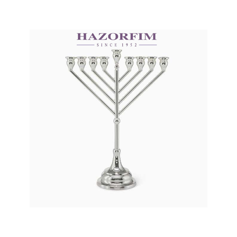 Chabad Menorah 770 Silver-Plated | Hanukkah | Judaica