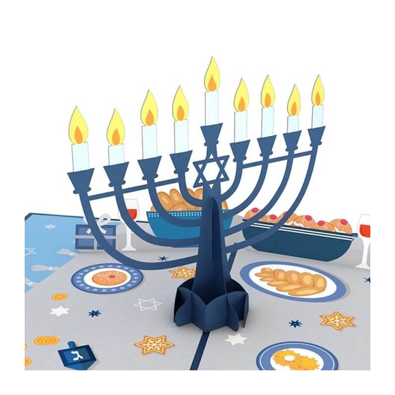 Love Pop Menorah Lights Pop-Up Card | Gifts | Judaica