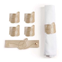 Leather Dreidel Napkin Wraps | Hanukkah | Judaica