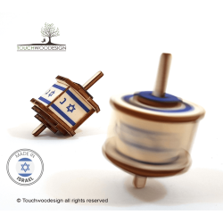 Touchwood Design Dreidel - small / colored | Hanukkah | Judaica