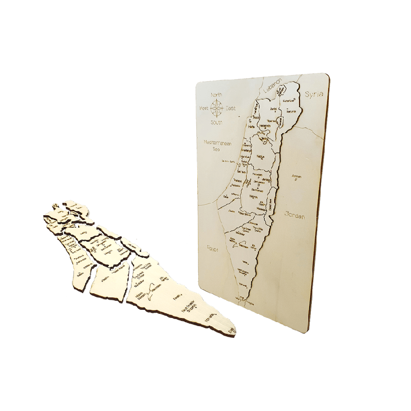 Touchwood Design Map Of Israel - Natural Wood | All Judaica | Judaica