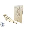 Touchwood Design Map Of Israel - Natural Wood | All Judaica | Judaica