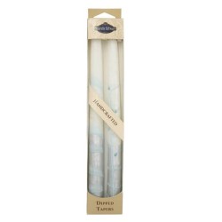 Silver Dipped Taper Candles - 10 - White | Artists and Designers | Jud