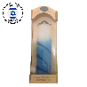 Handmade Safed Pillar Candle Blue/White | Artists and Designers | Juda