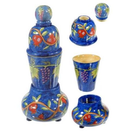 Pomegranates Travel Shabbat & Havdalah Set | Havdalah Sets & Spice Box