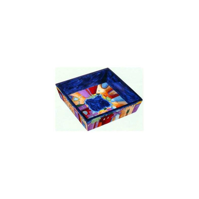 Jerusalem Sky Wood Matzah Box | Passover | Judaica