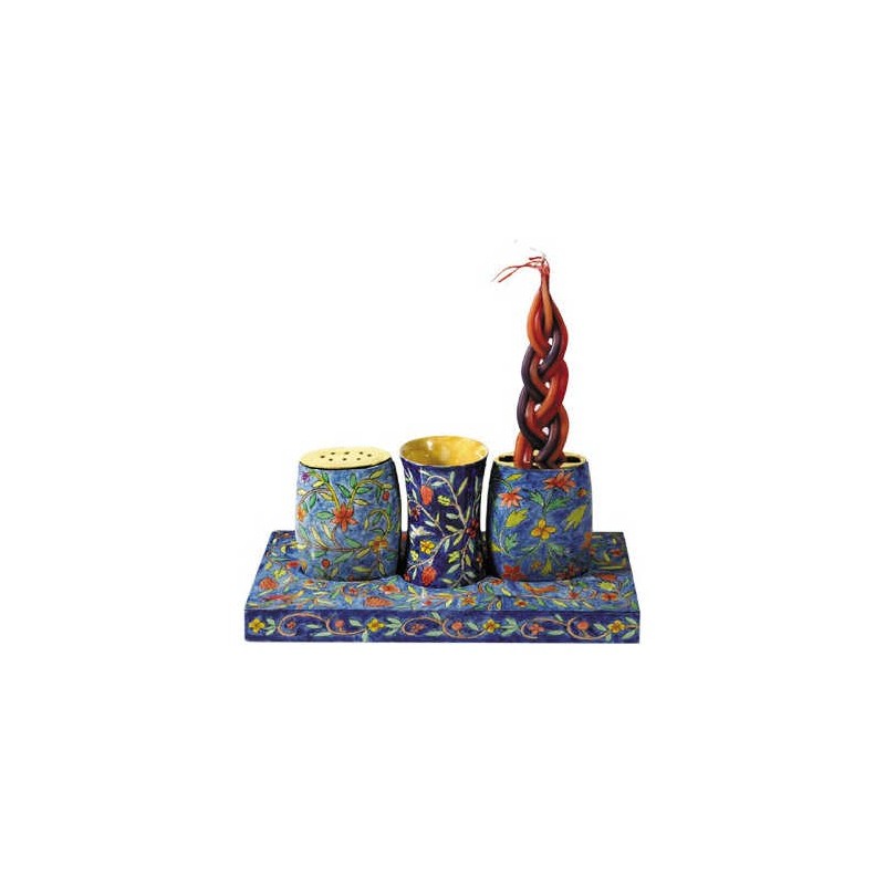 Oriental Wood Havdalah Set | Havdalah Sets & Spice Boxes | Judaica