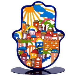 Sun Over Jerusalem Hamsa Stand | All Judaica | Judaica