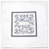 Embroidered Blue Pomegranate Matzah Cover | Passover | Judaica