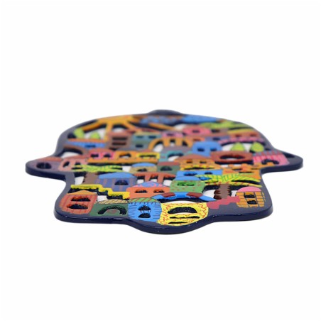 Jerusalem in the Sun Hamsa Plaque | All Judaica | Judaica