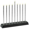 Diamond Cut Aluminum Tubes LED Electric Menorah | Hanukkah | Judaica