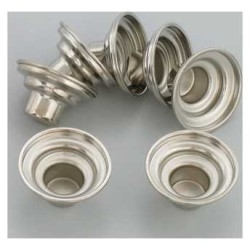 Bobeche Nickel Drip Cups - Set of 2 | Candle Holders | Judaica