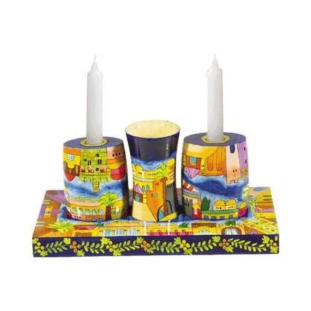 Jerusalem Shabbat and Havdalah Set | Havdalah Sets & Spice Boxes | Jud