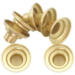 Bobeche Brass Drip Cups - Set of 2 | Candle Holders | Judaica