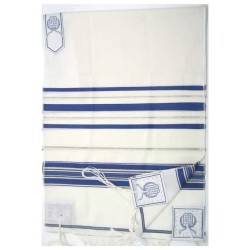 Traditional Blue & Gold Stripes Wool Tallit | Tallit/Tallis | Judaica