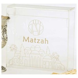 Gold Jerusalem Matzah Box | Passover | Judaica