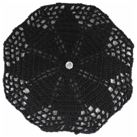 Hand Crocheted Head Covering with Hidden Comb - Bl | Kippahs | Judaica