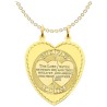 2-Piece 14k Yellow Gold Heart Mizpah Charm | Jewelry | Judaica