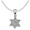 Sterling Silver CZ Burst Star of David Pendant | Jewelry | Judaica