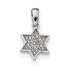 Sterling Silver CZ Burst Star of David Pendant | Jewelry | Judaica