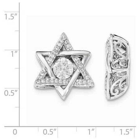 Sterling Silver CZ Vibrant Star of David Pendant | Jewelry | Judaica
