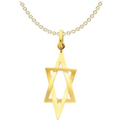 14k Yellow Gold Elongated Star of David Pendant | Jewelry | Judaica