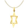 14k Yellow Gold Elongated Star of David Pendant | Jewelry | Judaica