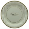Cream & Gold Foiled Passover Paper Plates - 12 Pac | All Judaica | Jud